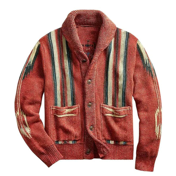 (50% off) Vinjack™ - Men's Vintage Jacquard Lapel Long Sleeve Cardigan [Last Day Discount]