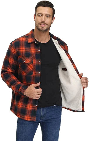 (50% off) Erichy™ - Men's Plaid Flannel Fleece Overshirt [Last Day Discount]